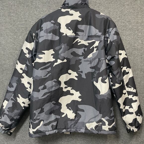 MOERDENG Mens Black & Grey Camo Waterproof Ski Jacket WARM Lined W/Pockets Sz S - Picture 2 of 7